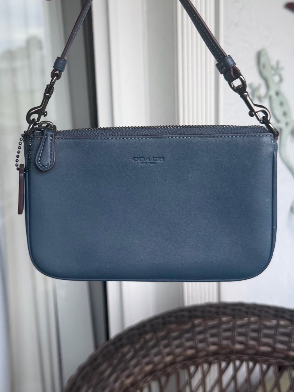 Coach Navy Blue Leather Mini Shoulder Bag